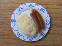 Pub Food.Sausages and Mash on plate - F150