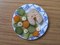 Salmon Salad on a plate - F172
