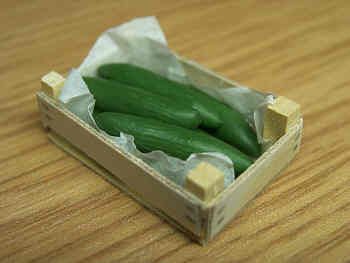 Cucumbers in wood box - F243