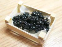Black Grapes in wood box - F5B