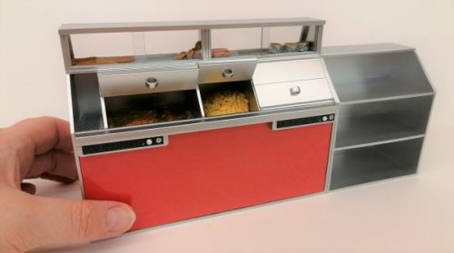 Fish & Chip Frying Range and Counter in Red - FC1R & 2R