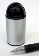 Black & Silver Bullet Top Kitchen Bin - H71BS 