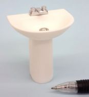 Basin on Pedestal with Flat Mixer Tap - M226