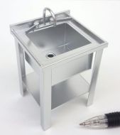 'Stainless Steel' Sink - Single with Elbow Taps - M279