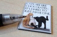 Quotation Wall Plaque - Cats are like chocolates... - M331