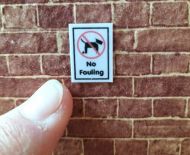Dog Sign 'No Fouling' - M366