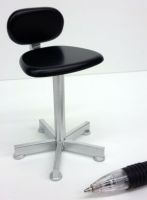 Therapists Chair in Black and Silver - M75BS