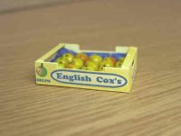 PC11 COX APPLES IN PRINTED CARTON MINIATURE DOLLHOUSE 1:12 SCALE