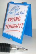 Fish and Chip Shop 'A' Board Frying Tonight - FC30