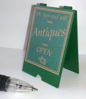 Antiques Shop A Board  - Green and Gold - S110G